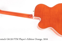 Gretsch G6120 FTM Player's Edition Orange, 2016 Full Rear View