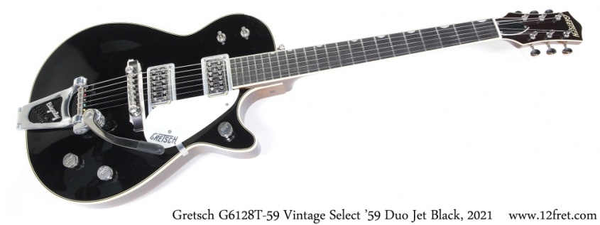 Gretsch G6128T-59 Vintage Select ’59 Duo Jet Black, 2021 Full Front View