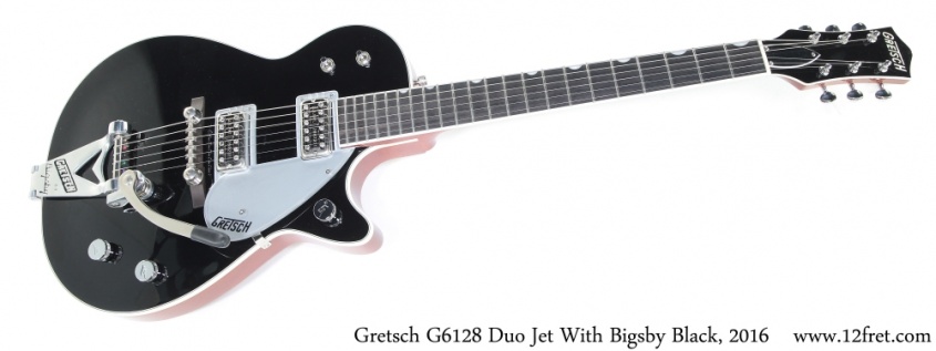 Gretsch G6128 Duo Jet With Bigsby Black, 2016 Full Front View