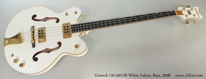 Gretsch G6136LSB White Falcon Bass, 2008 Full Front View