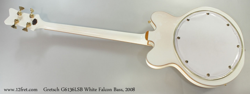 Gretsch G6136LSB White Falcon Bass, 2008 Full Rear View