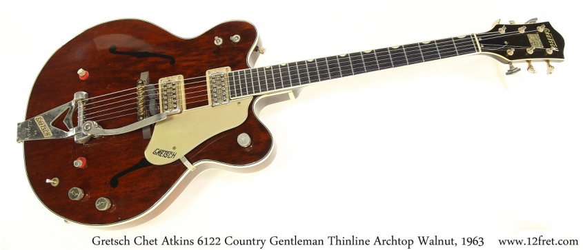 Gretsch Chet Atkins 6122 Country Gentleman Thinline Archtop Walnut, 1963 Full Front View