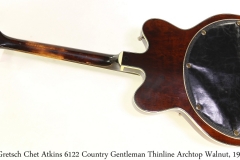 Gretsch Chet Atkins 6122 Country Gentleman Thinline Archtop Walnut, 1963 Full Rear View