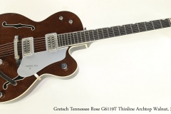 Gretsch Tennessee Rose G6119T Thinline Archtop Walnut, 2006  Full Front View
