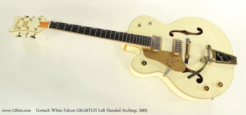 Gretsch White Falcon G6126TLH Left Handed Archtop, 2005 Full Front View