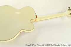 Gretsch White Falcon G6126TLH Left Handed Archtop, 2005 Full Rear View