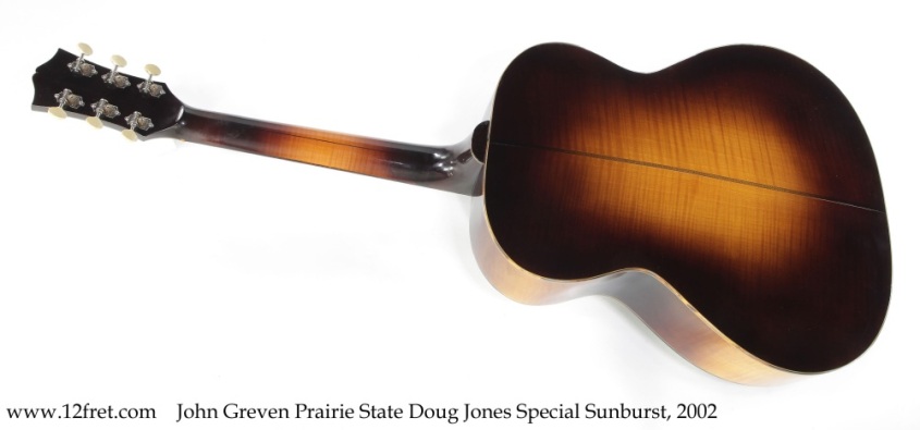 John Greven Prairie State Doug Jones Special Sunburst, 2002 Full Rear View