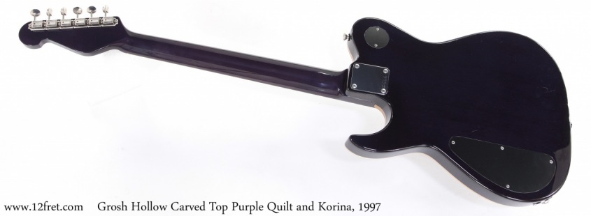 Grosh Hollow Carved Top Purple Quilt and Korina, 1997 Full Rear View