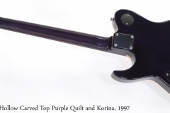 Grosh Hollow Carved Top Purple Quilt and Korina, 1997 Full Rear View