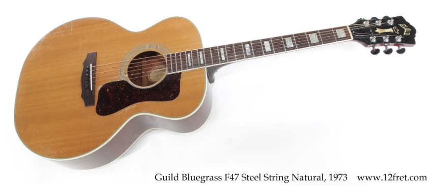 Guild Bluegrass F47 Steel String Natural, 1973 Full Front View