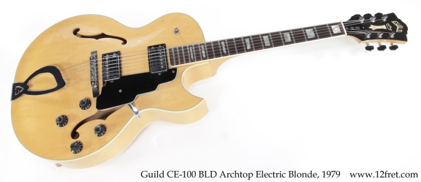 Guild CE-100 BLD Archtop Electric Blonde, 1979 Full Front View