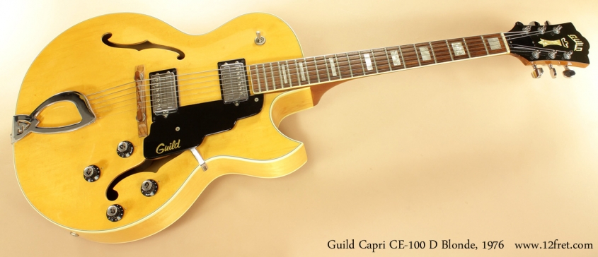 Guild Capri CE100D Blonde 1976 full front view