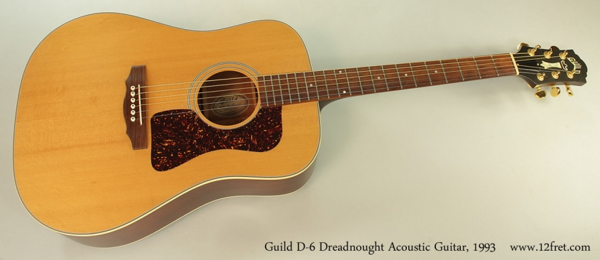 Guild D-6 Dreadnought Acoustic Guitar, 1993 Full Front View