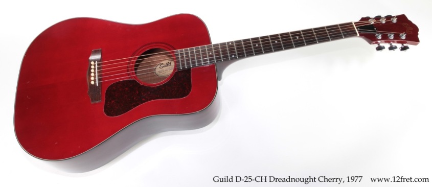 Guild D-25-CH Dreadnought Cherry, 1977 Full Front View