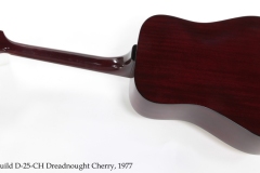 Guild D-25-CH Dreadnought Cherry, 1977 Full Rear View