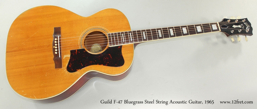 Guild F-47 Bluegrass Steel String Acoustic Guitar, 1965 Full Front View