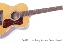 Guild F212 12 String Acoustic Guitar Natural, 1970 Full Front View