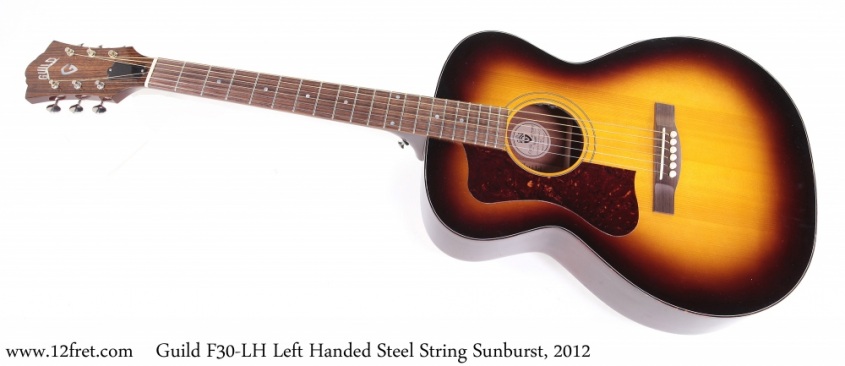 Guild F30-LH Left Handed Steel String Sunburst, 2012 Full Front View