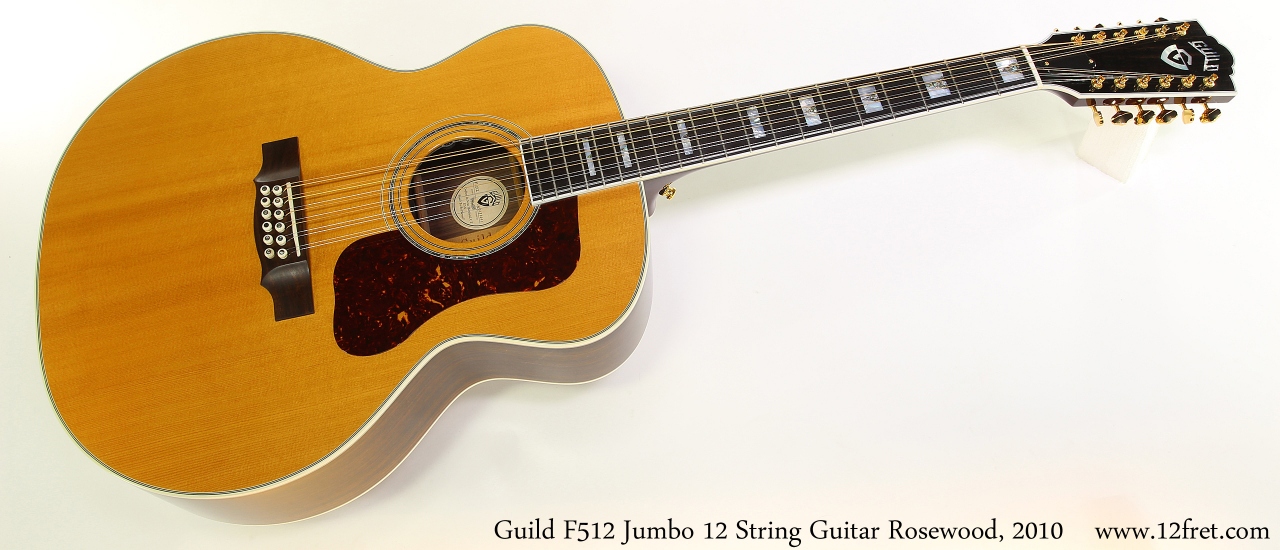 Guild F512 Jumbo 12 String Guitar Rosewood, 2010 Full Front View