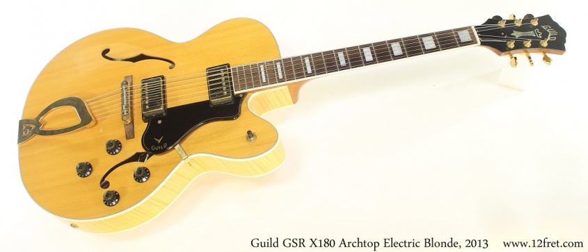 Guild GSR X180 Archtop Electric Blonde, 2013 Full Front View