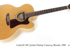 Guild JF-30C Jumbo Flattop Cutaway Blonde, 1988 Full Front View