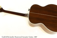 Guild JF55 Jumbo Rosewood Acoustic Guitar, 1997 Full Rear View
