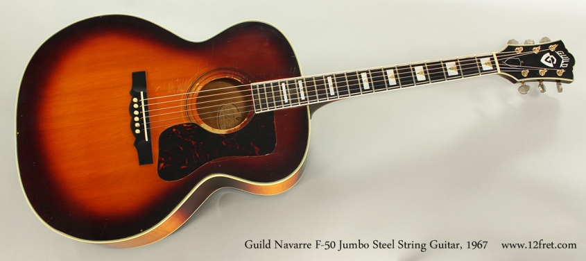 Guild Navarre F-50 Jumbo Steel String Guitar, 1967 Full Front View
