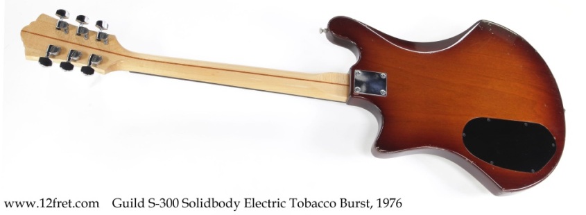 Guild S-300 Solidbody Electric Tobacco Burst, 1976 Full Rear View