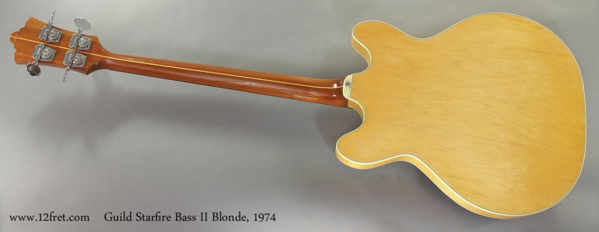 Guild Starfire Bass II Blonde 1974 full rear view