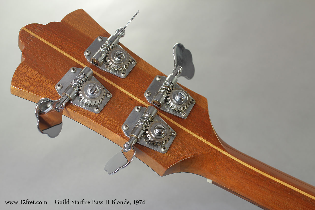 Guild Starfire Bass II Blonde 1974 head rear