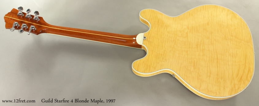 Guild Starfire 4 Blonde Maple 1997 full rear view