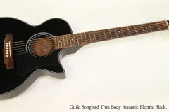 Guild Songbird Thin Body Acoustic Electric Black, 1990  Full Front View
