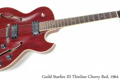 Guild Starfire III Thinline Cherry Red, 1964 Full Front View