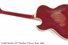 Guild Starfire III Thinline Cherry Red, 1964 Full Rear View