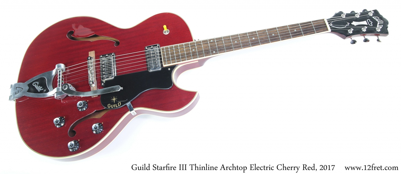 Guild Starfire III Thinline Archtop Electric Cherry Red, 2017 Full Front View