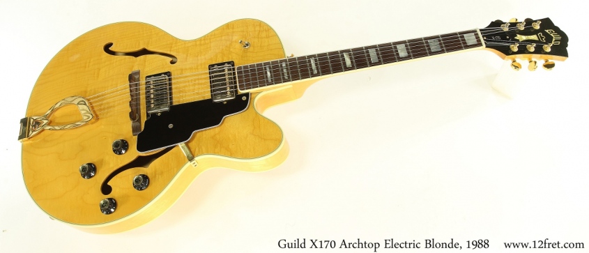 Guild X170 Archtop Electric Blonde, 1988 Full Front View