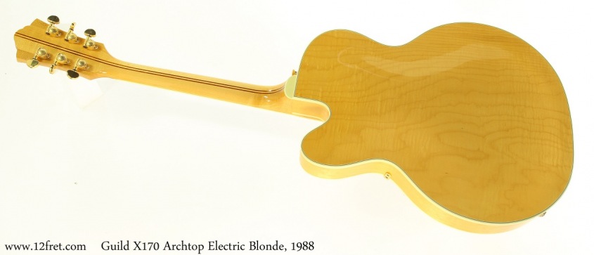 Guild X170 Archtop Electric Blonde, 1988 Full Rear View