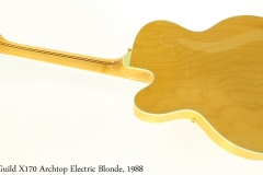 Guild X170 Archtop Electric Blonde, 1988 Full Rear View