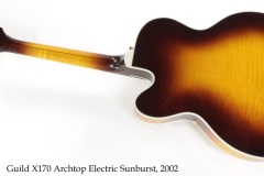 Guild X170 Archtop Electric Sunburst, 2002 Full Rear View
