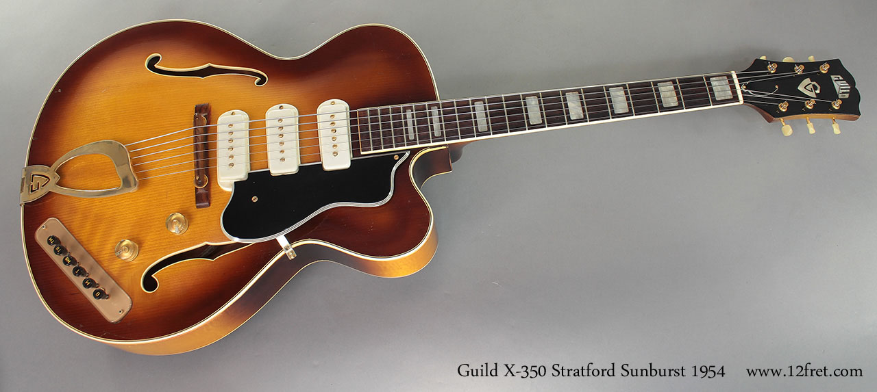 1954 Guild X-350 Stratford Sunburst | www.12fret.com