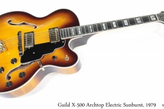 Guild X-500 Archtop Electric Sunburst, 1979 Full Front View