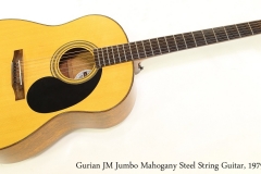 Gurian JM Jumbo Mahogany Steel String Guitar, 1979 Full Front View
