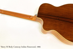 G W Barry M Body Cutaway Indian Rosewood, 1995   Full Rear View