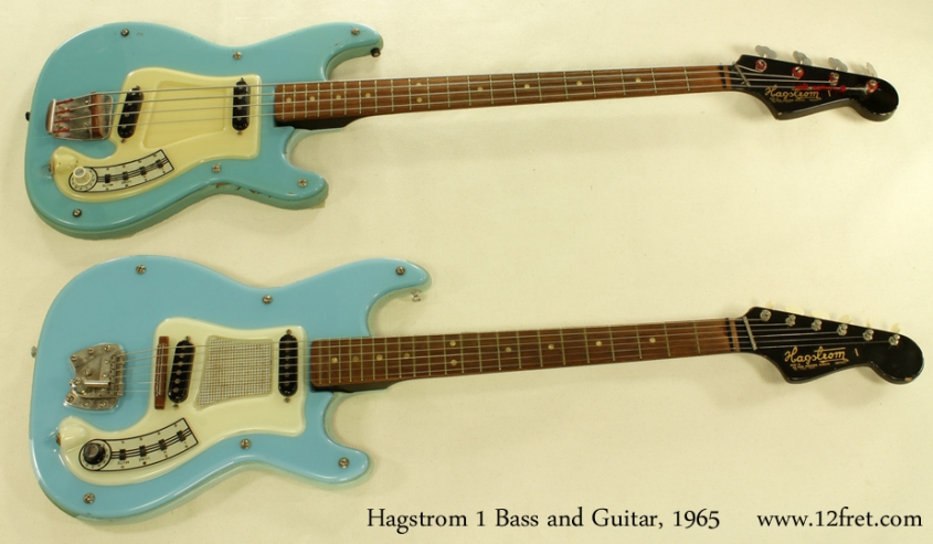 Hagstrom 1 Bass and Guitar Set 1965 full front view