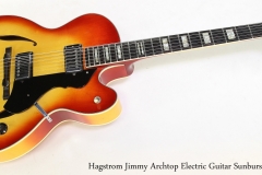 Hagstrom Jimmy Archtop Electric Guitar Sunburst, 1977   Full Front View