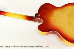 Hagstrom Jimmy Archtop Electric Guitar Sunburst, 1977   Full Rear View