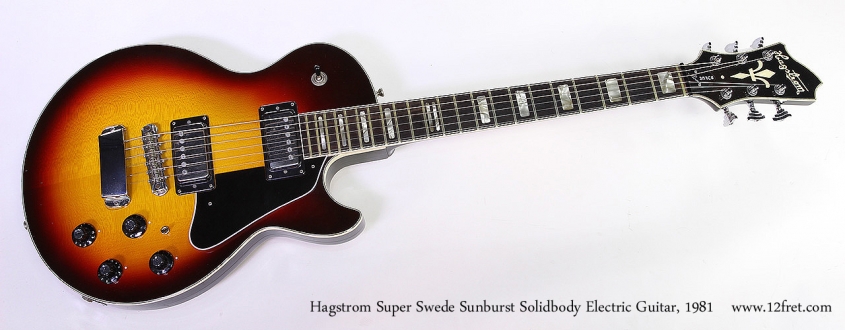 Hagstrom Super Swede Sunburst Solidbody Electric Guitar, 1981 Full Front View