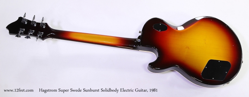 Hagstrom Super Swede Sunburst Solidbody Electric Guitar, 1981 Full Rear View