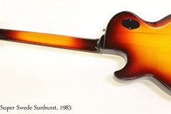 Hagstrom Super Swede Sunburst, 1983    Full Rear View