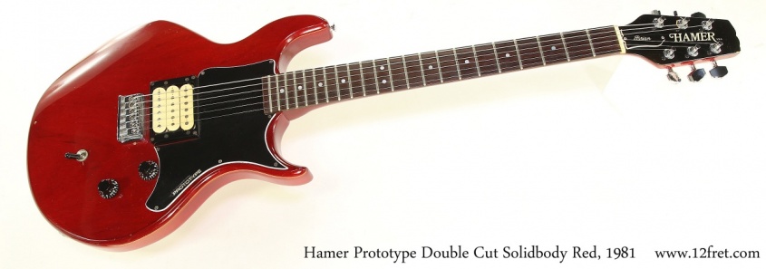 Hamer Prototype Double Cut Solidbody Red, 1981 Full Front View